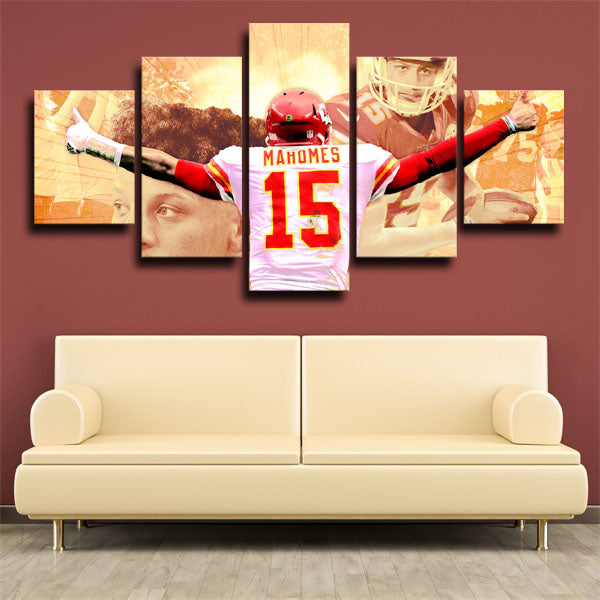 Quarterback Patrick Mahomes Canvas Wall Art