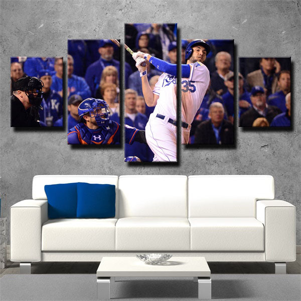 Kansas City Royals First Baseman Papo Eric Hosmer on Match Canvas Wall Art