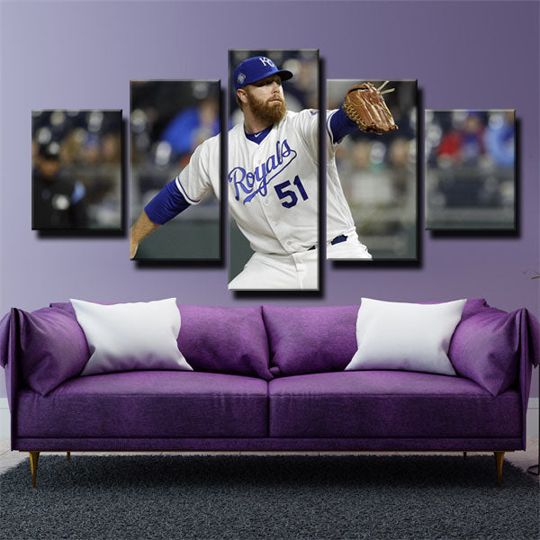 Kansas City Royals Pitcher Relief Blaine Boyer Player Canvas Wall Art