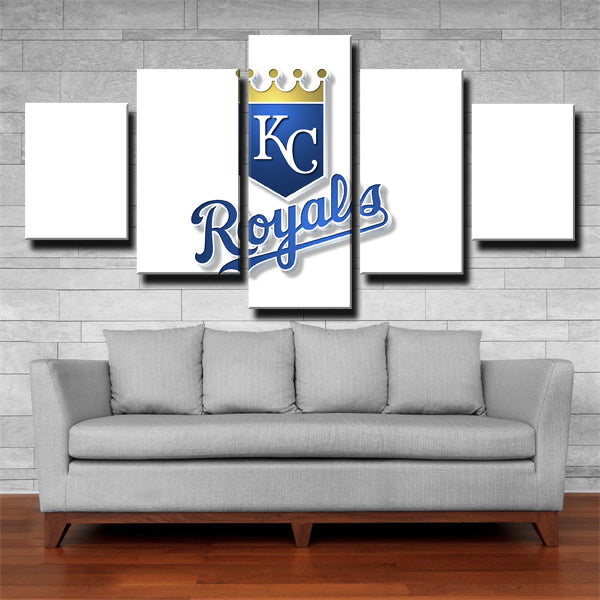 Kansas City Royals Simple Logo Canvas Wall Art