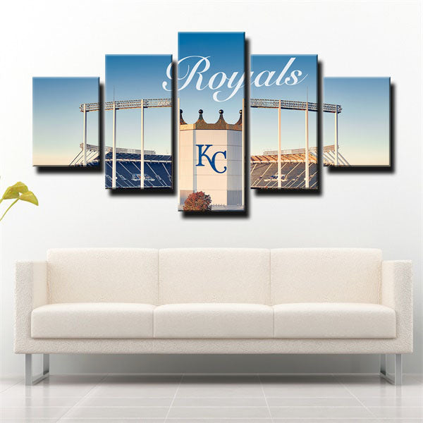 Kansas City Royals Stadium Emblem Canvas Wall Art