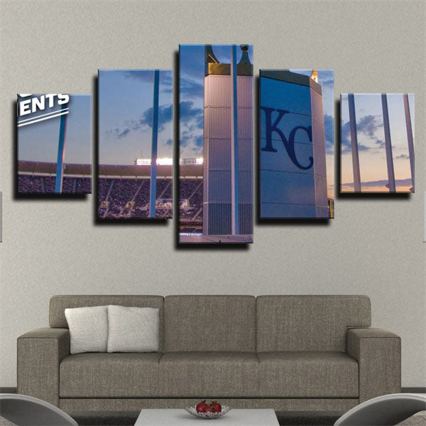 Kansas City Royals Team Logo Canvas Wall Art