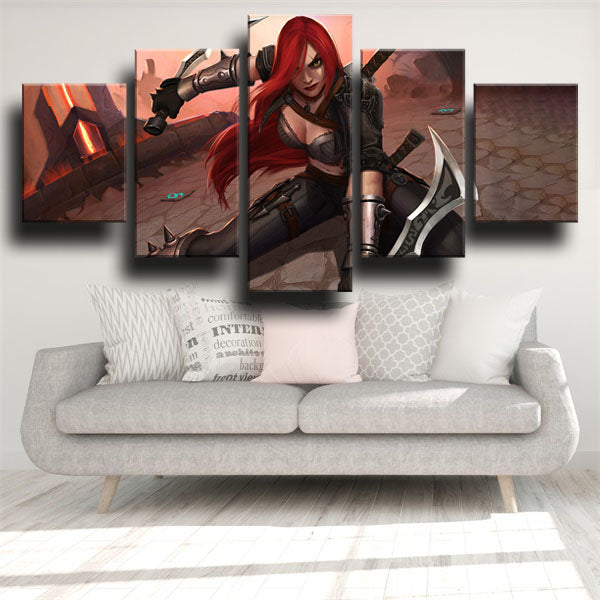 League Of Legends Assassin Katarina Canvas Wall Art