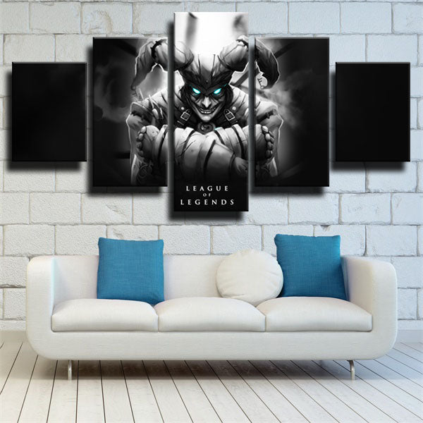 League Of Legends Assassin Warrior Shaco Black Painting Canvas Wall Art