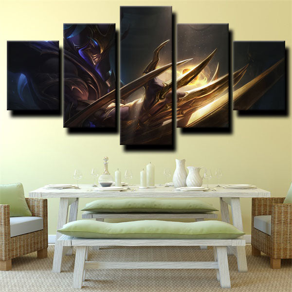 League Of Legends Assassins Soldiers Zed Black Canvas Wall Art