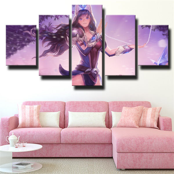 League Of Legends Auxiliary Sivir Purple Canvas Wall Art