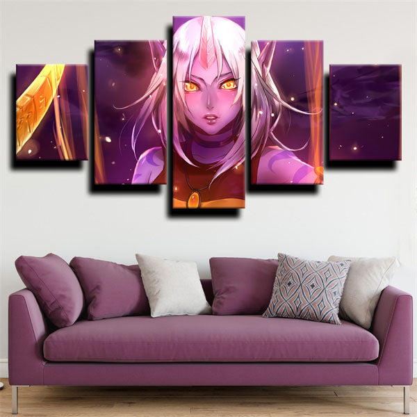 League Of Legends Auxiliary Soraka Purple Canvas Wall Art