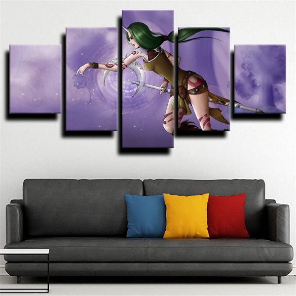League Of Legends Auxiliary Soraka Purple Canvas Wall Art