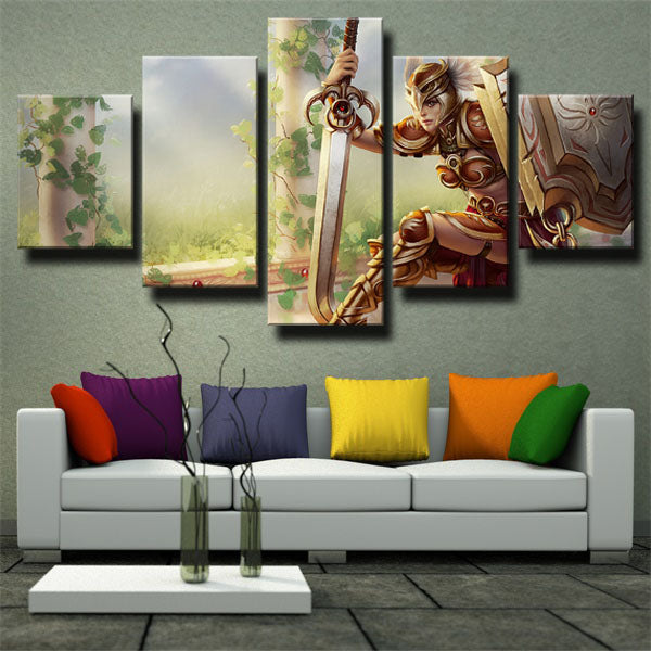 League Of Legends Auxiliary Tank Leona Canvas Wall Art
