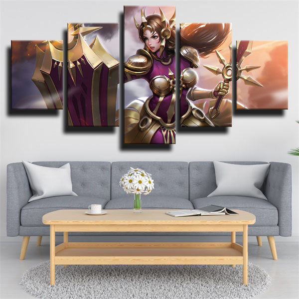 League Of Legends Auxiliary Tank Leona Canvas Wall Art