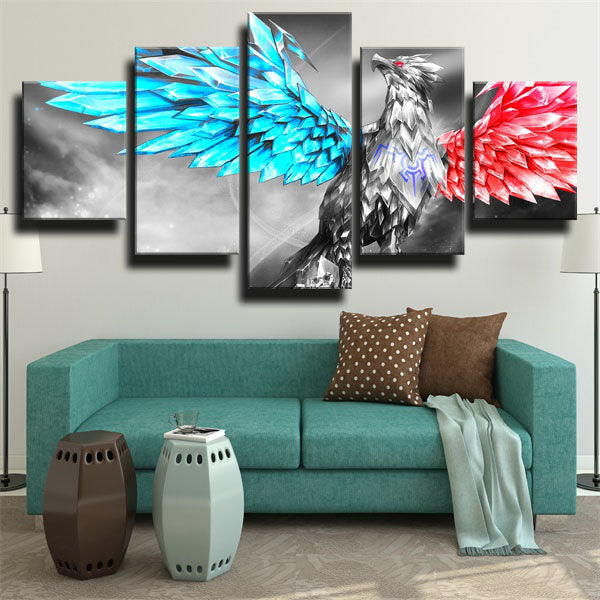 Cryophoenix Anivia Ice And Fire Wings Canvas Wall Art