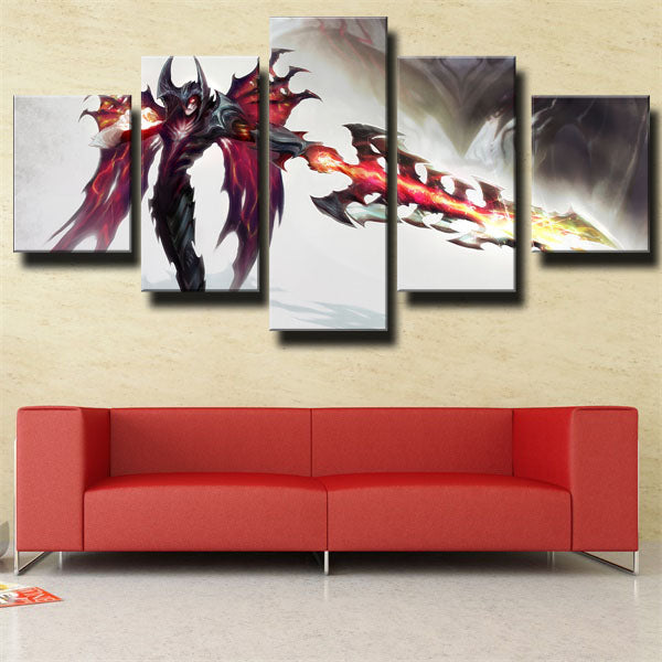 Darkin Blade Aatrox With Long Sword Canvas Wall Art
