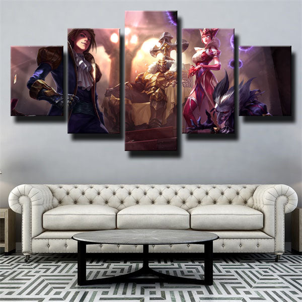 League Of Legends Four Characters Canvas Wall Art