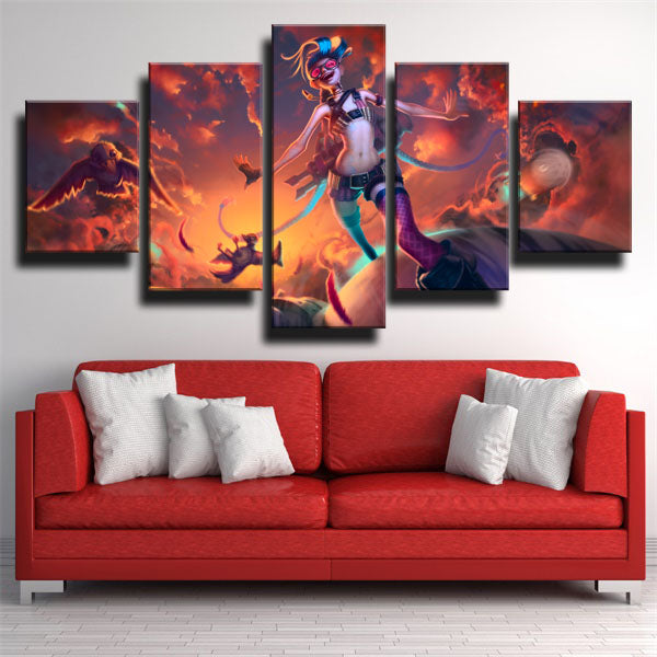 League Of Legends Jinx Shooter Canvas Wall Art