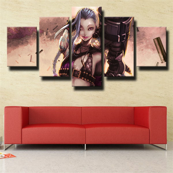 League Of Legends Jinx Shooter Canvas Wall Art