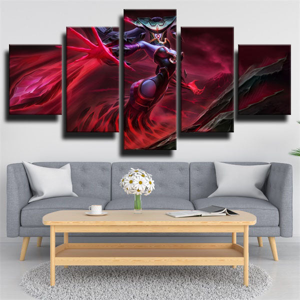 League Of Legends Lissandra Master Red Canvas Wall Art