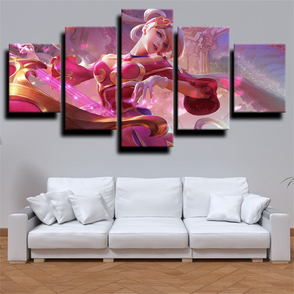 League Of Legends Maven Of The Strings Sona Cartoon Canvas Wall Art