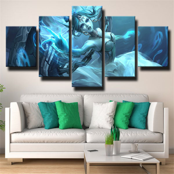 League Of Legends Morgana Blue Canvas Wall Art
