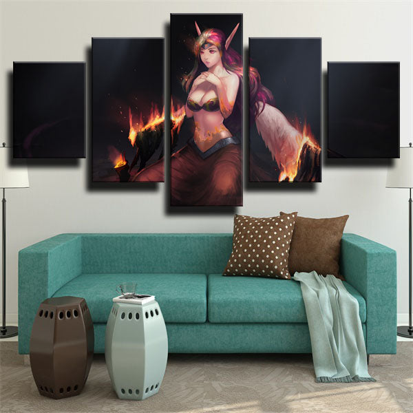 League Of Legends Morgana Mage Black Canvas Wall Art