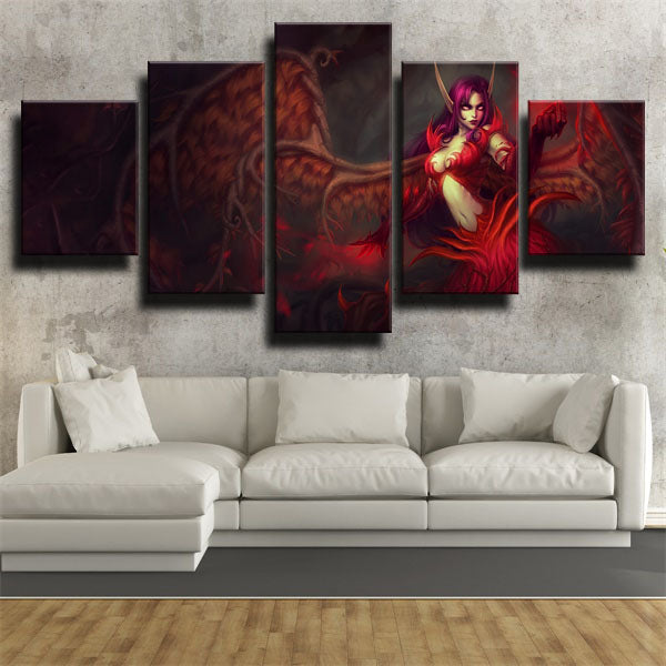 League Of Legends Morgana The Fallen Angel Canvas Wall Art
