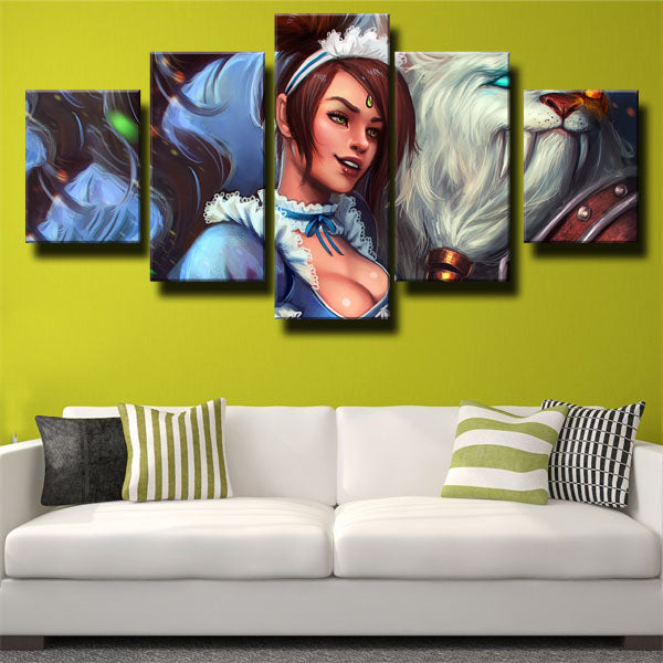 League Of Legends Nidalee Assassins Warriors Canvas Wall Art