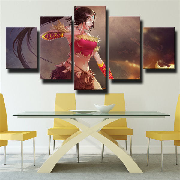 League Of Legends Nidalee Grey Canvas Wall Art