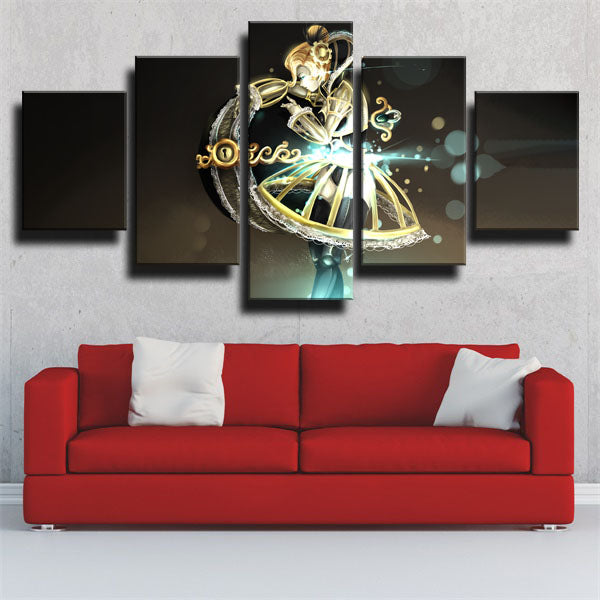 League Of Legends Orianna Black Canvas Wall Art