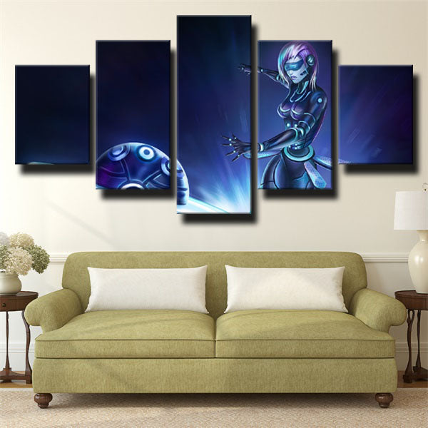 League Of Legends Orianna Blue Canvas Wall Art