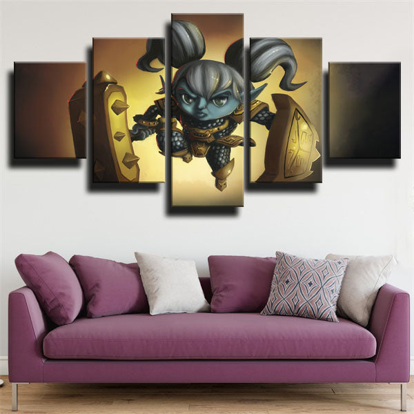 League Of Legends Poppy Tanks Golden Canvas Wall Art