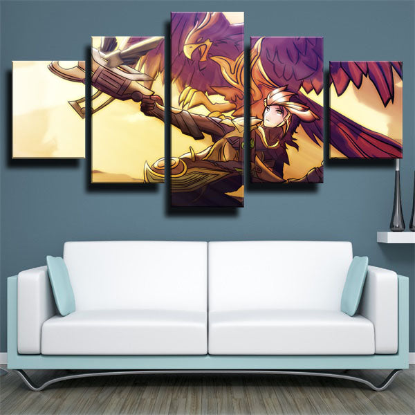 League Of Legends Quinn Yellow Canvas Wall Art