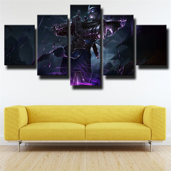 League Of Legends Shen Tanks Soldiers Black Canvas Wall Art