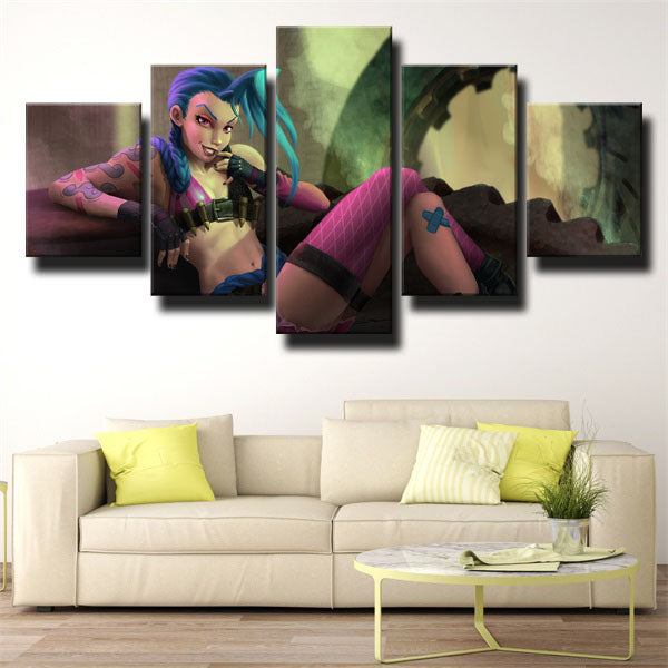 League Of Legends Shooter Jinx Canvas Wall Art