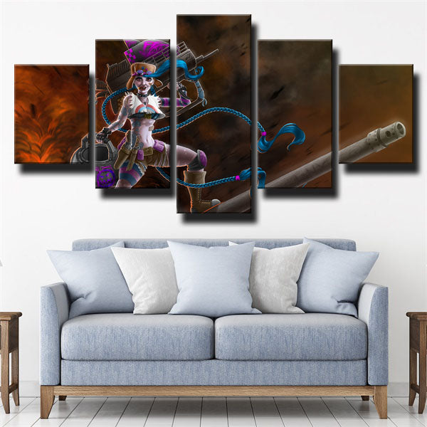 League Of Legends Shooter Jinx Canvas Wall Art