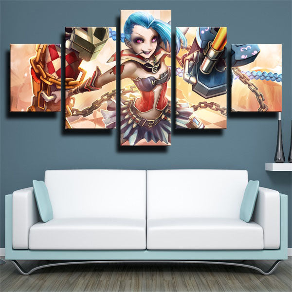 League Of Legends Shooter Jinx Canvas Wall Art