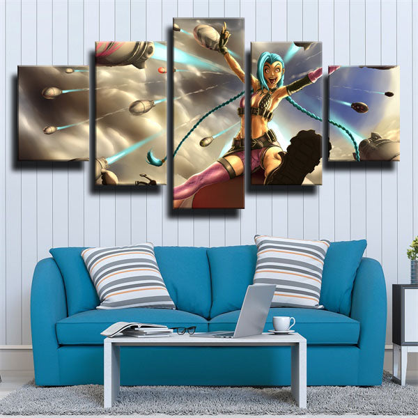 League Of Legends Shooter Jinx Canvas Wall Art