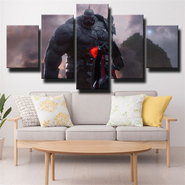League Of Legends Sion Tanks Soldiers Gray Canvas Wall Art