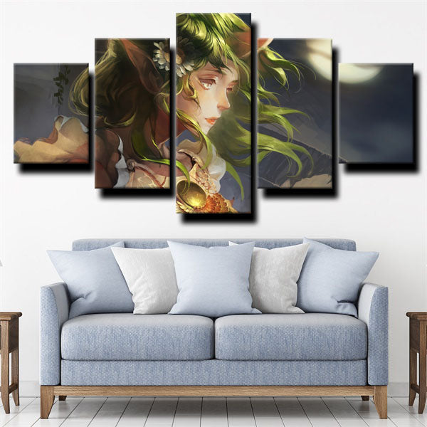 League Of Legends Soraka Auxiliary Gray Canvas Wall Art