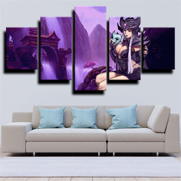 League Of Legends Syndra Purple Painting Canvas Wall Art