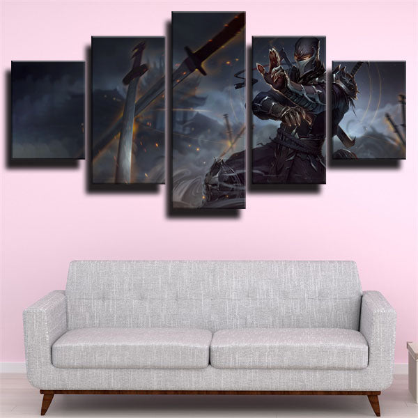 League Of Legends Tanks Soldiers Shen Canvas Wall Art