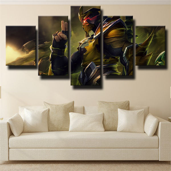 League Of Legends Tanks Soldiers Shen Canvas Wall Art