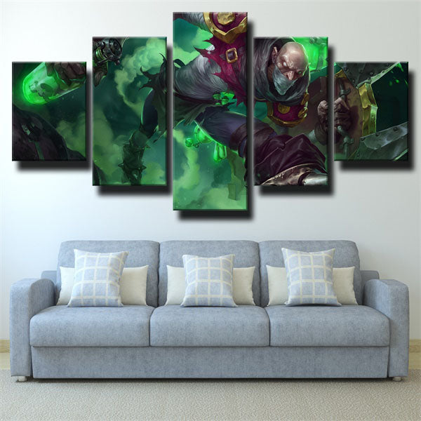 League Of Legends Tanks Soldiers Singed Canvas Wall Art