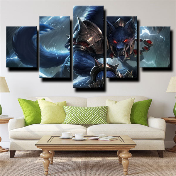 League Of Legends The Blood Hunter Warwick Gray Canvas Wall Art