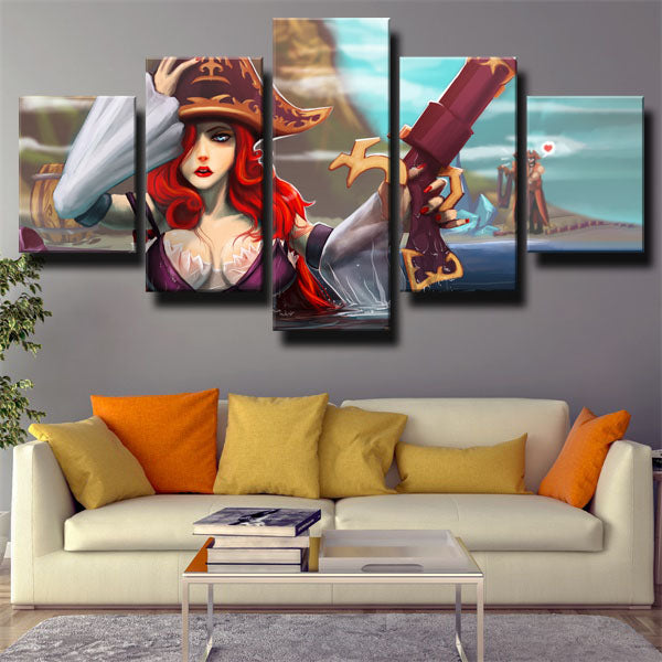 League Of Legends The Bounty Hunter Miss Fortune Canvas Wall Art
