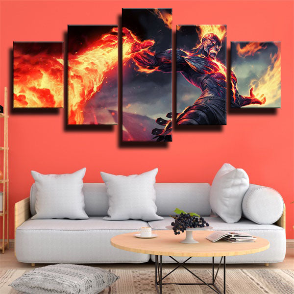 Brand In Fire Canvas Wall Art