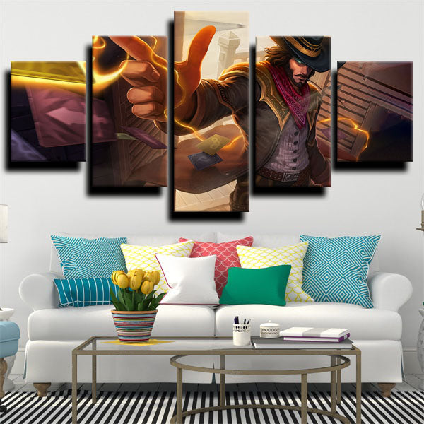 League Of Legends The Card Master Twisted Fate Canvas Wall Art