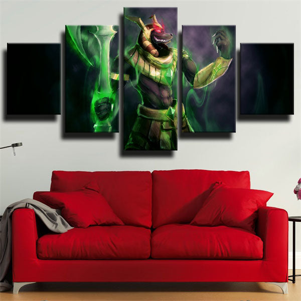 League Of Legends The Curator Of The Sands Nasus Black Canvas Wall Art