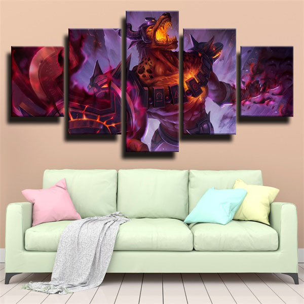 League Of Legends The Curator Of The Sands Nasus Purple Canvas Wall Art