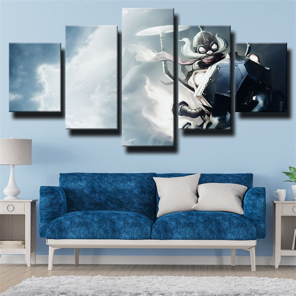 Corki White Cloud Canvas Wall Art