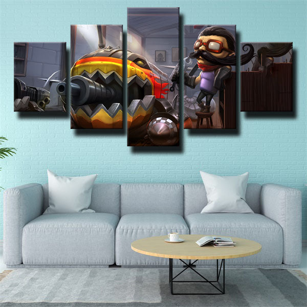Corki Fixing Sleigh Canvas Wall Art