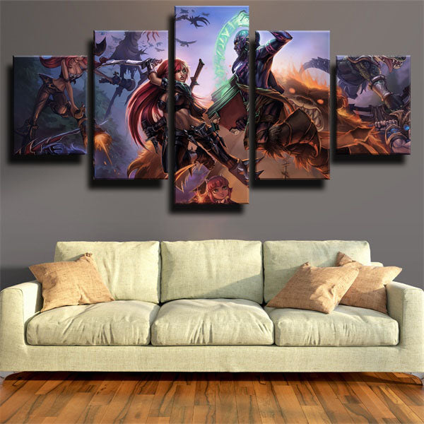 Fighting Scene League Of Legends Canvas Wall Art